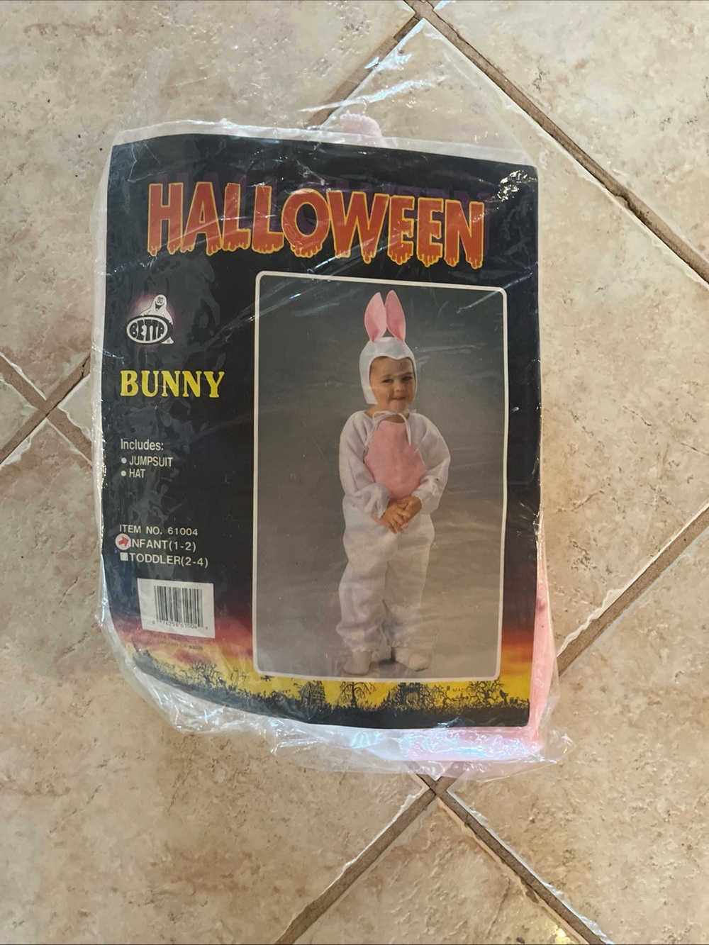 halloween  costume vintage 90s NIP Bunny costume infant size 1-2 year